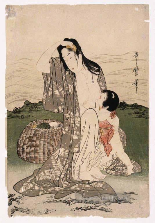 Perlentaucher 1802 Kitagawa Utamaro Ukiyo e Bijin ga Ölgemälde